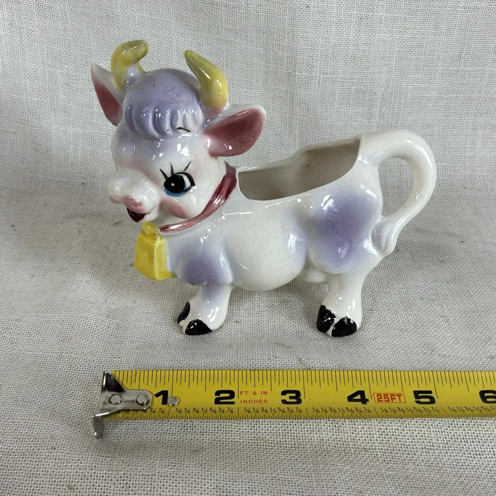 VTG‎ 1950s MCM Elsie Purple Cow Cream Pitcher Creamer Japan Kitchen Kitsch